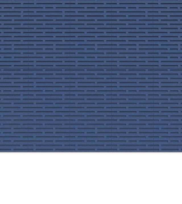 Stripes Akoestische PET Felt Panelen - Cobalt, set van 4