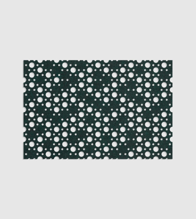 ReFelt PET Felt Acoustic Patterned Tileable Panel Dots Dark Green