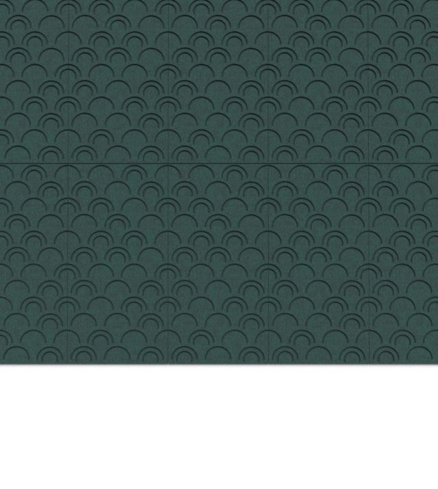 Arcs PET Felt Panels - Dark green, set of 4