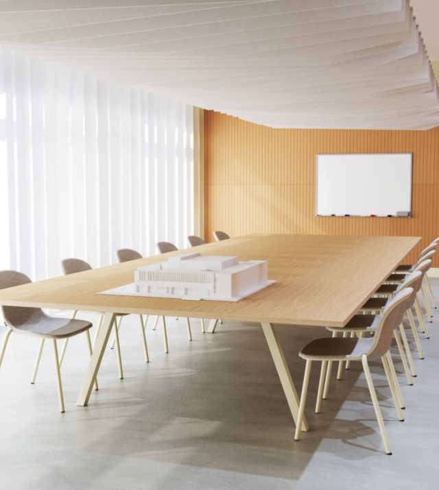 ReFelt - Acoustic Baffles PET Felt Angular 2400x1800 Boardroom 3