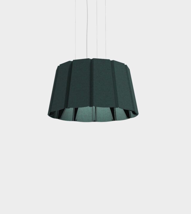 Aster PET Felt Akoestische Lamp Medium - Dark green, Bottom