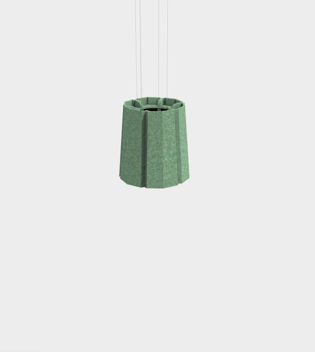 Aster PET Felt Akoestische Lamp Small - Green, Top