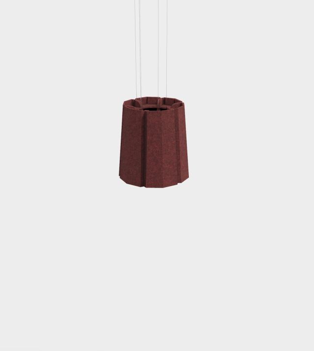 Aster PET Felt Akoestische Lamp Small - Wine, Top